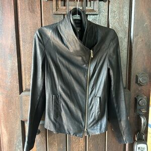 Vince Leather Scuba Jacket